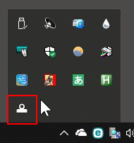 通知領域に表示されたShowClipのアイコン